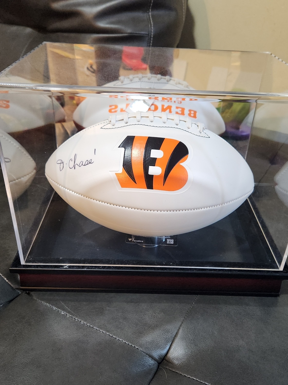 Fanatics Cincinnati Bengals White & Orange Logo Football